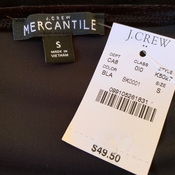NWT J. CREW VELVET WRAP TOP - Picture 5 of 5